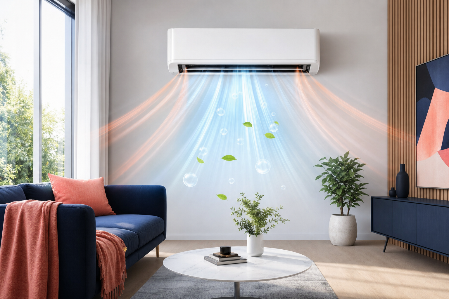 Klimaanlage mit sauberer, frischer Luft und Entfeuchtung